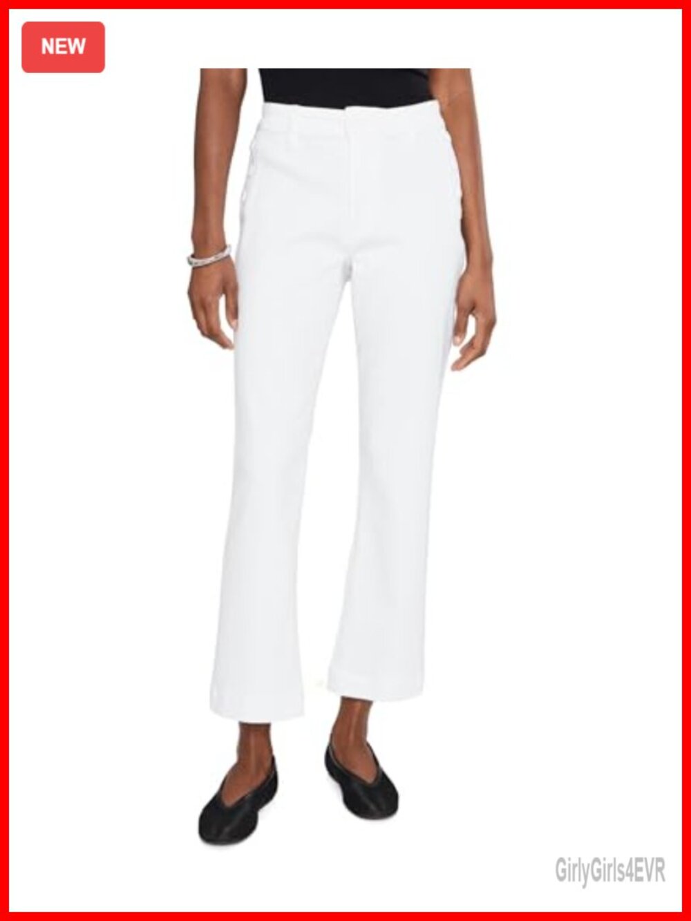 Kelsey High-Rise Flare Pants Cropped Kick Flare Cotton Spandex Casual